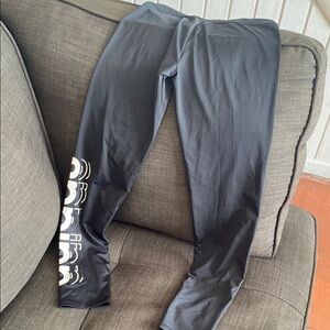 Adidas Black Leggings with White Logo